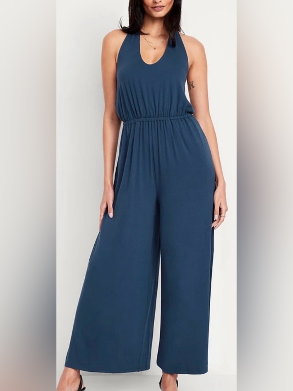 🎊Old Navy Teal NWOT Waist Defined Jumpsuit with Tie Back